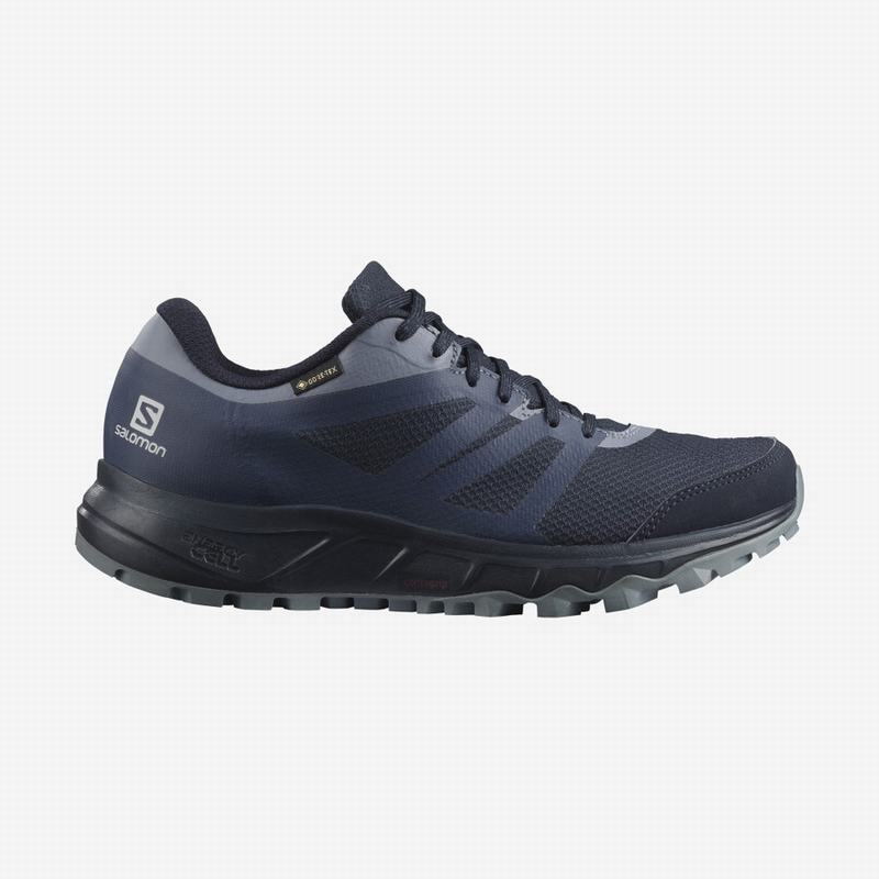 SALOMON TRAILSTER 2 GORE-TEX Philippines - Women's Trail Running Shoes - Navy/Grey | 924308-MYZ